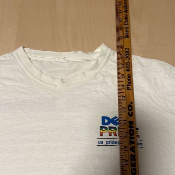Vintage Y2K Dell Pride T-Shirt Graphic Tee Logo US Pride Colorful Mens - Picture 2 of 5
